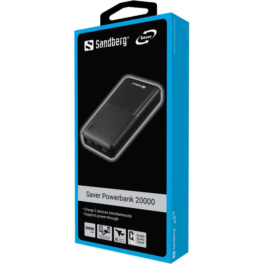 320 42 Sandberg Sandberg Saver 20.000 Mah Powerbank, Sort 2 副本