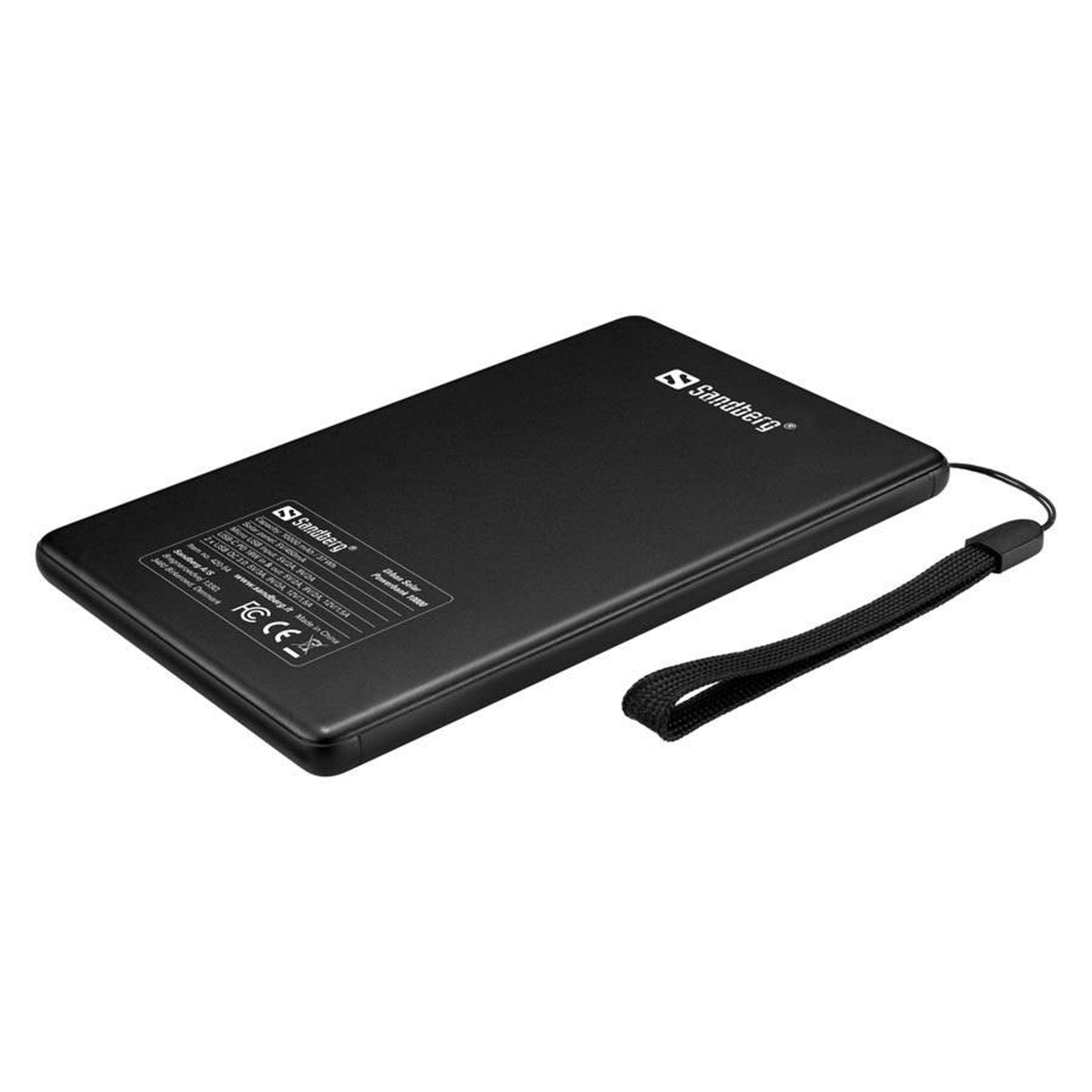 Sandberg Urban Solar 10.000 mAh Powerbank, Sort – 420-54 – produktbillede 2
