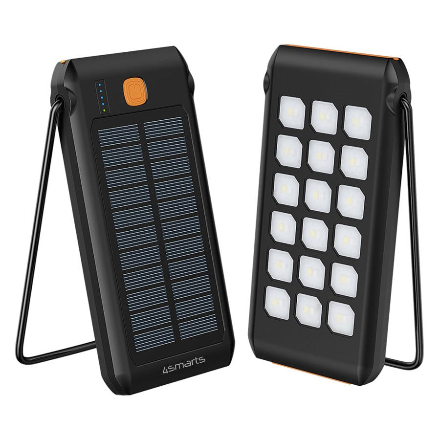 456301 4Smarts Titanpack 10.000 Mah Solcelle Powerbank Med Stand, Sort 1