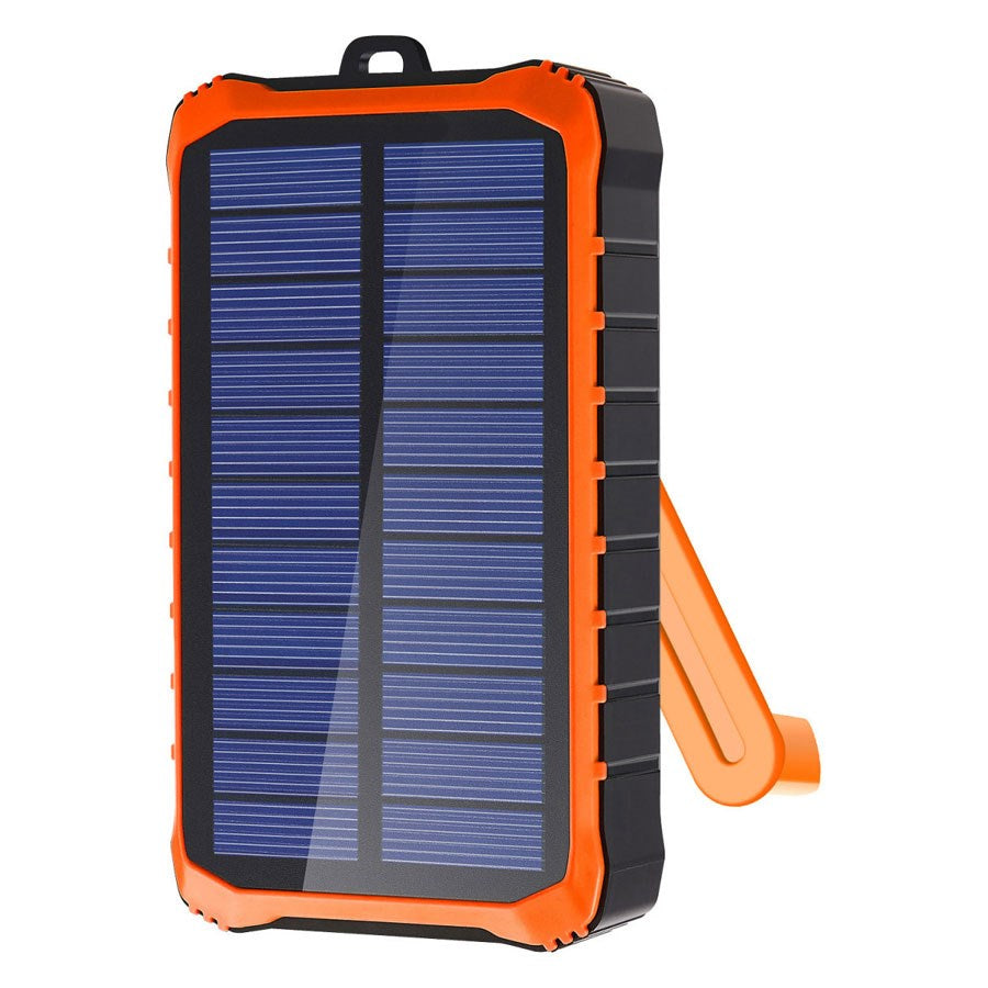 456633 4Smarts Prepper 12.000 Mah Solcelle Powerbank Med Håndsving, Sort 2