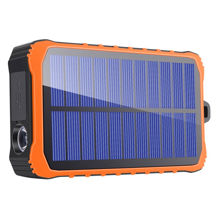 456633 4Smarts Prepper 12.000 Mah Solcelle Powerbank Med Håndsving, Sort 7