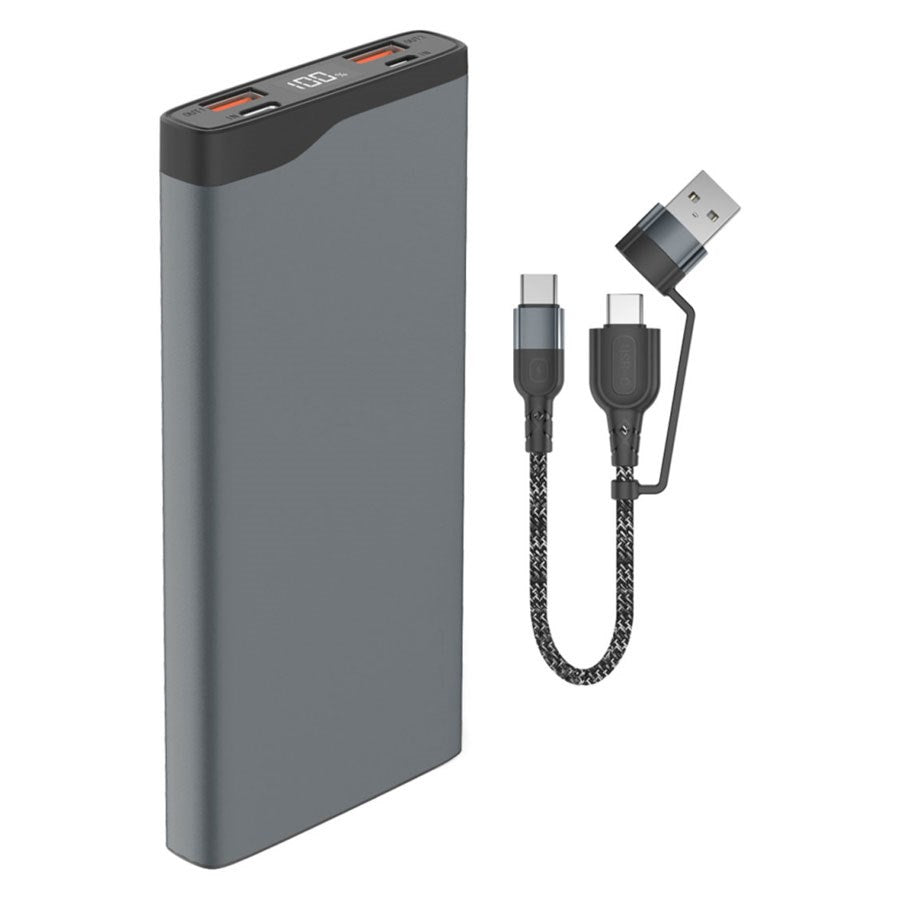 468777 4Smarts Volthub Pro 10.000 Mah Powerbank, 22.5W USB C PD Og QC 3.0, Gunmetal 1