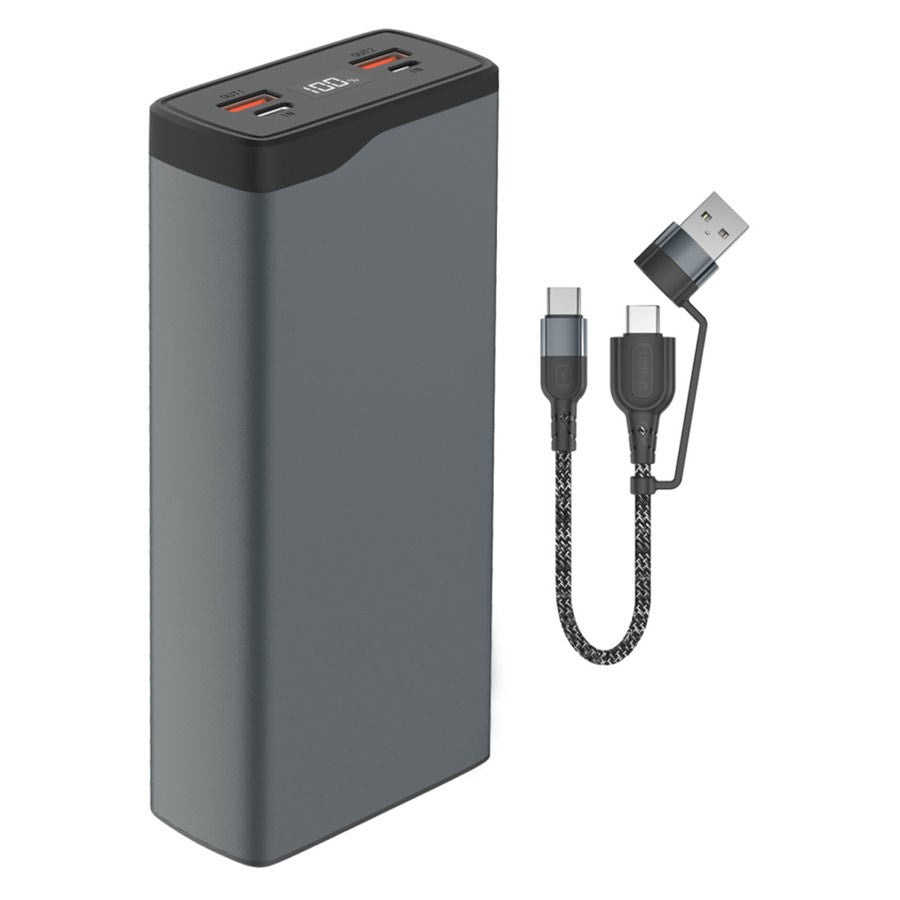 468779 4Smarts Volthub Pro 26.800 Mah Powerbank, 22.5W USB C PD Og QC 3.0, Gunmetal 1