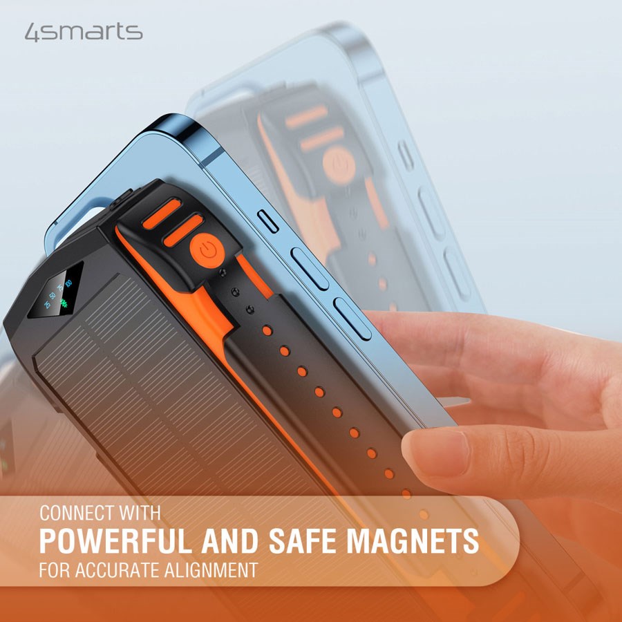 496560 4Smarts Rugged Titanpack Ultimag 20.000 Mah Solcelle Powerbank, Orange 2