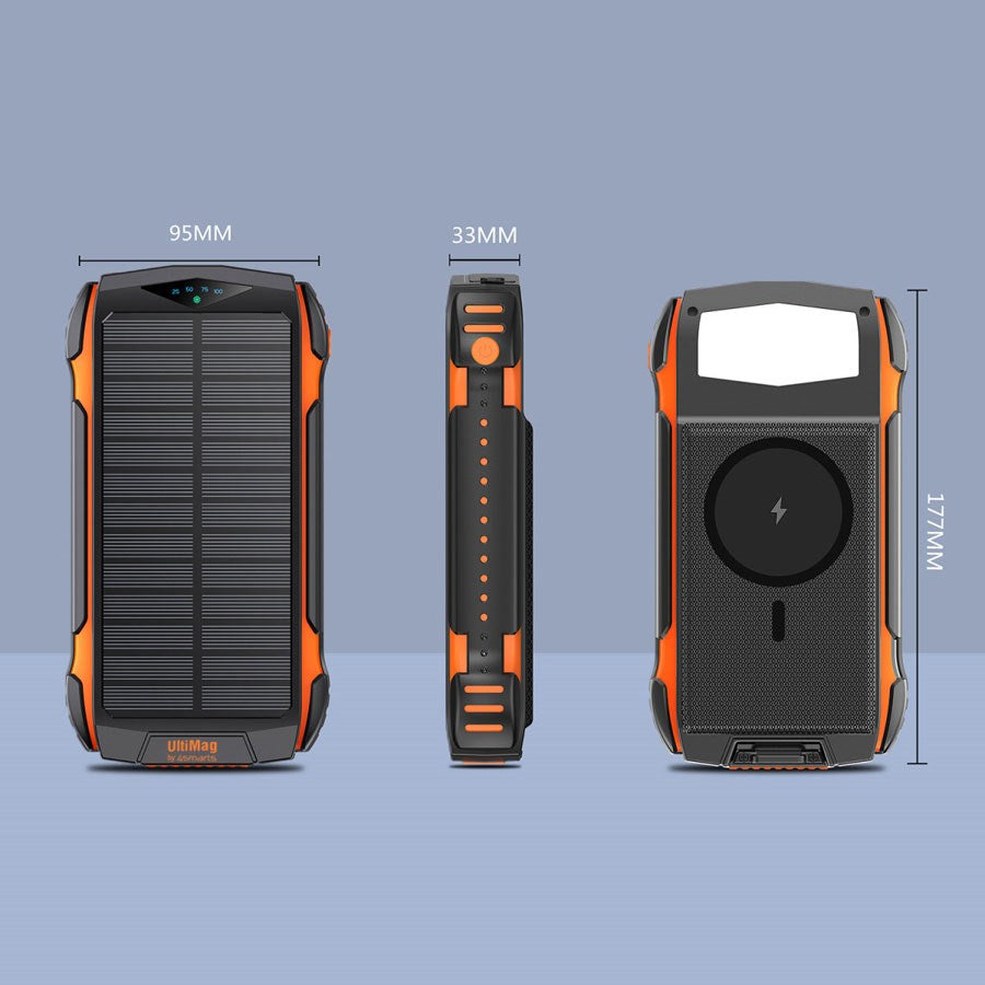 496560 4Smarts Rugged Titanpack Ultimag 20.000 Mah Solcelle Powerbank, Orange 5