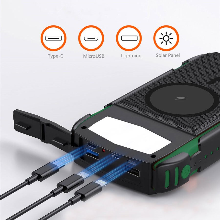 540244 4Smarts Rugged Titanpack Ultimag 20.000 Mah Solcelle Powerbank, Green 5