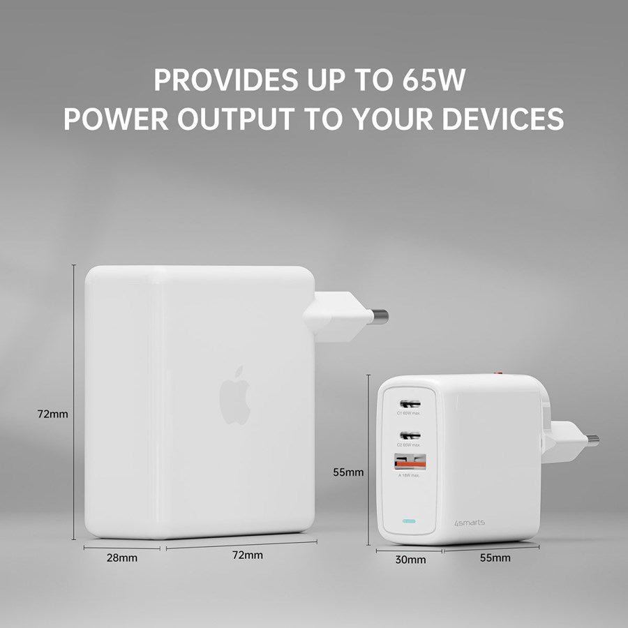 544065 4Smarts 4Smarts 65W 2 X USB C & USB A Oplader 4