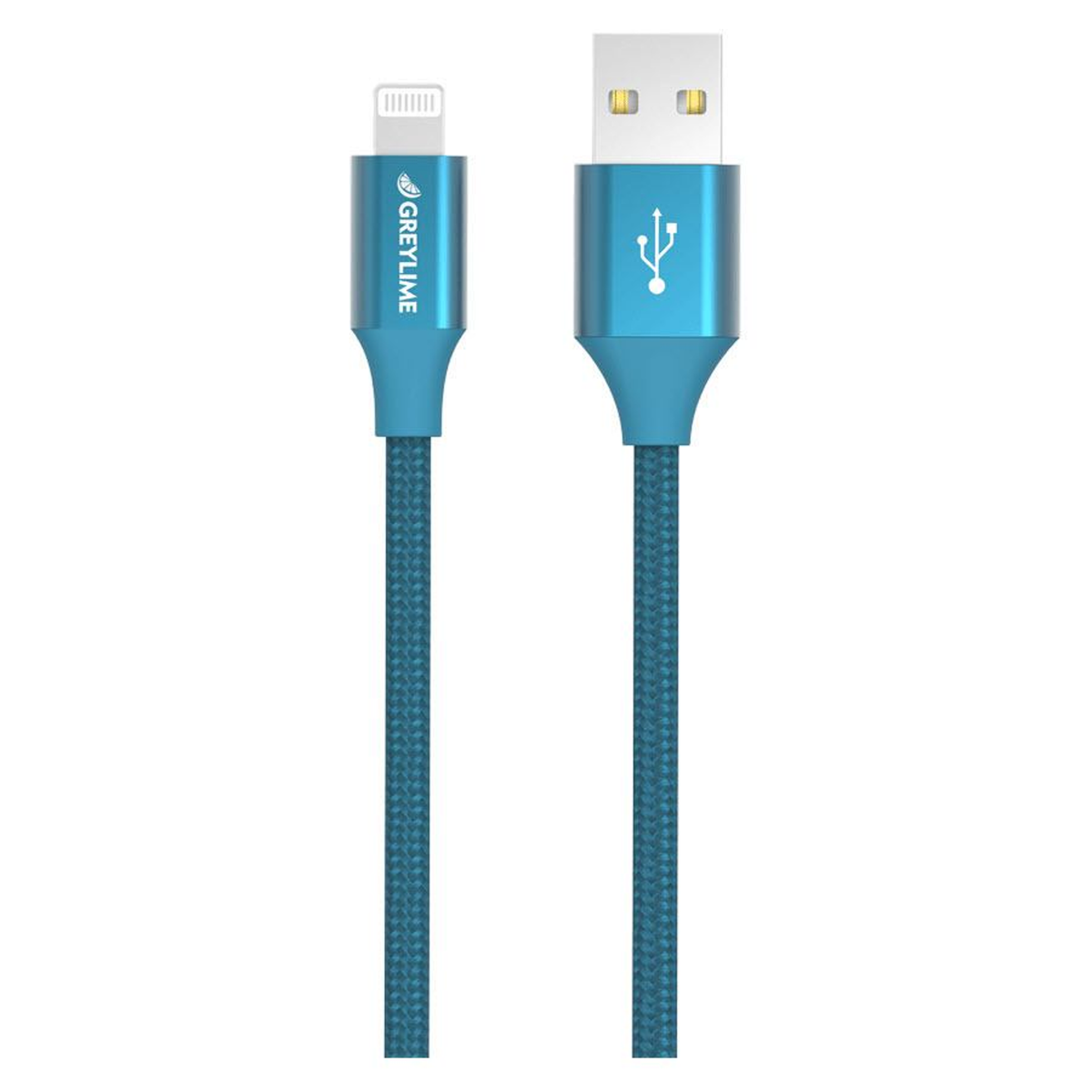 GreyLime Braided USB-A til MFi Lightning Kabel Blå 1 m – C21AL1M01