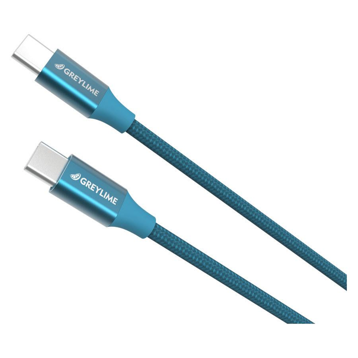 GreyLime Braided USB-C til USB-C kabel Blå 2 m – C21CC2M01 – produktbillede 2
