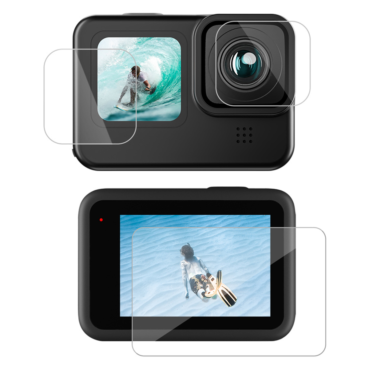 Telesin Hærdet glas til skærm og linse til GoPro Hero 9 til 12 – GP-FLM-901 – produktbillede 2