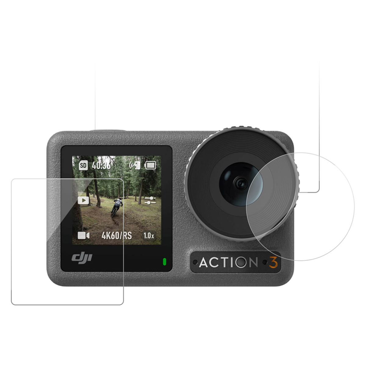 Telesin Hærdet beskyttelsesfilm til linse og skærm til DJI Osmo Action 3/4 – S6-FLM-06-TDJ – produktbillede 2