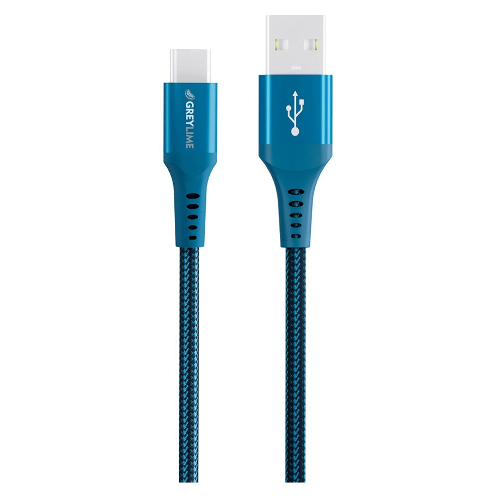 C21AC05M01 Greylime Braided USB A To USB C Cable Blue 50 Cm 1.65 Ft 2025 1