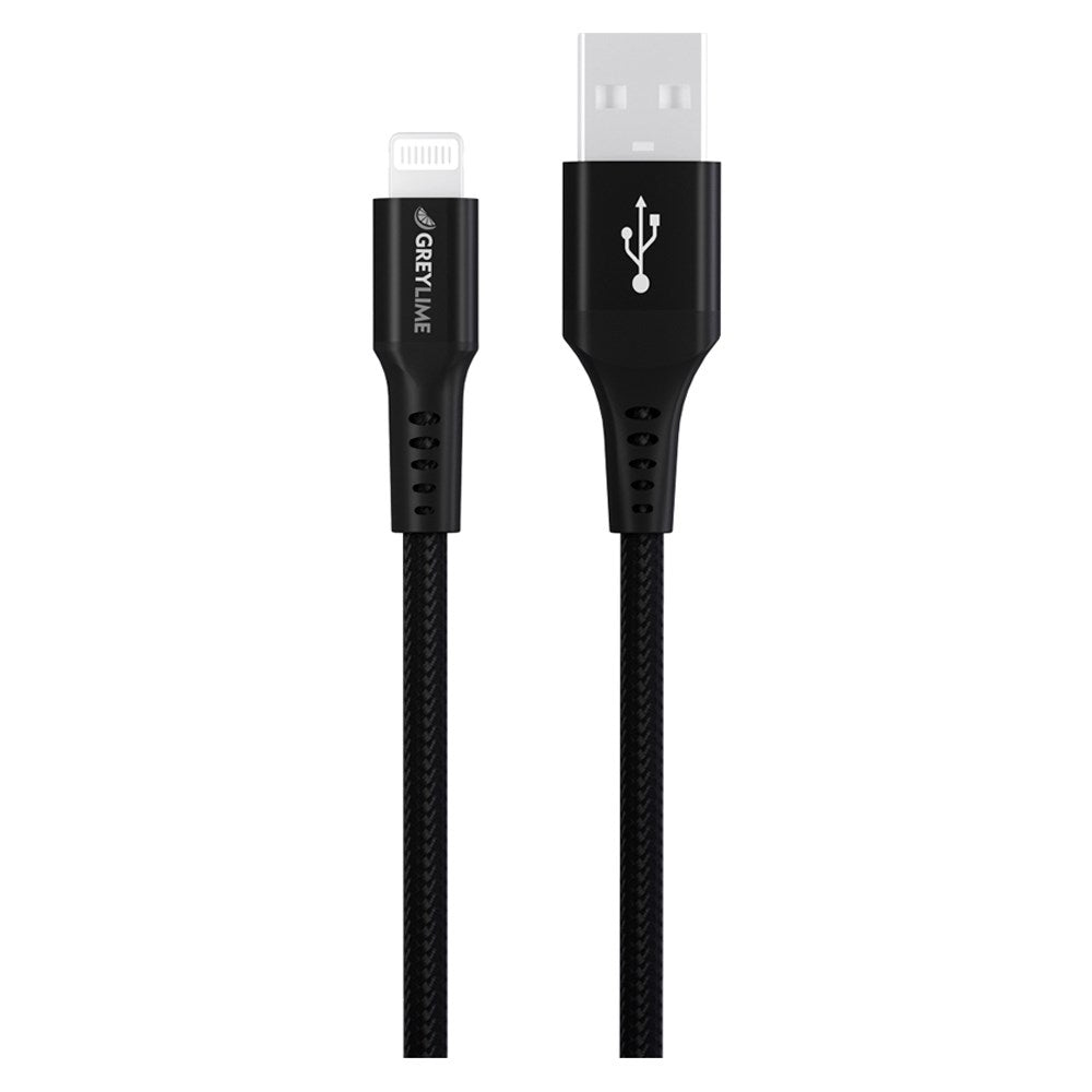 C21AL05M04 Greylime Braided USB A To Lightning Cable Black 50 Cm 1.65 Ft 2025 1