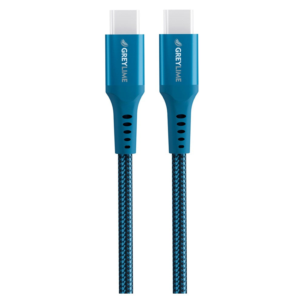 C21C60C05M01 Greylime Braided USB C To USB C 60W Cable Blue 50 Cm 1.65 Ft 2025 1