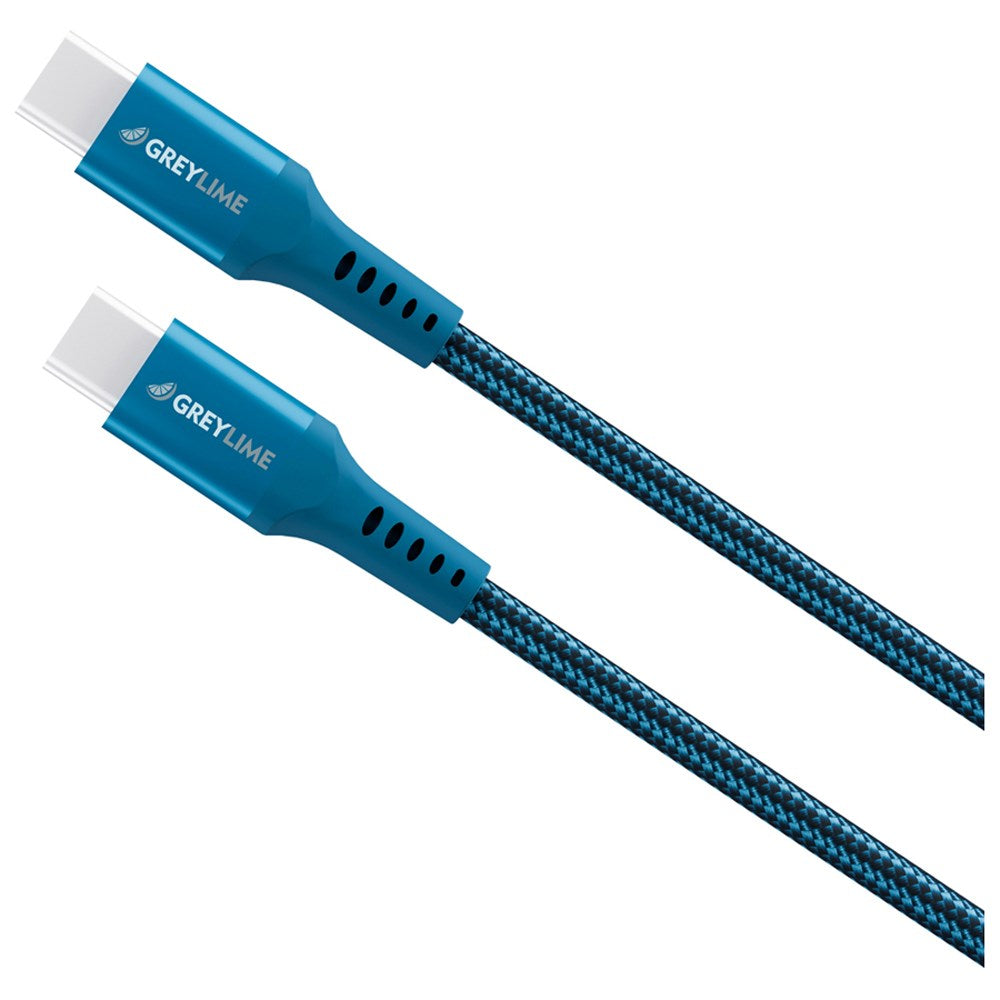C21C60C05M01 Greylime Braided USB C To USB C 60W Cable Blue 50 Cm 1.65 Ft 2025 2