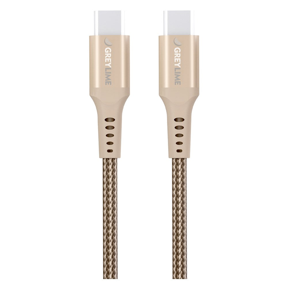 C21C60C05M02 Greylime Braided USB C To USB C 60W Cable Beige 50 Cm 1.65 Ft 2025 2