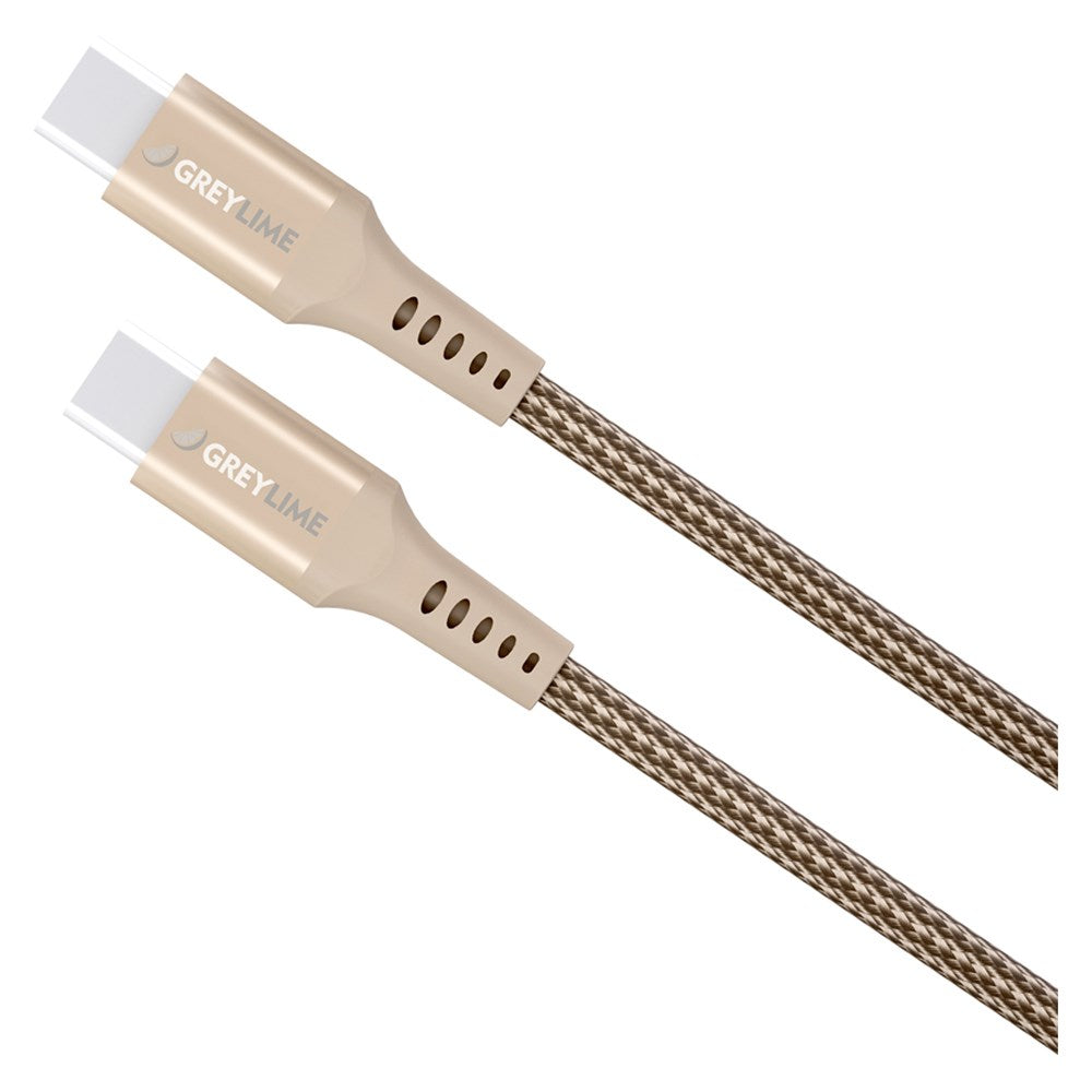 C21C60C3M02 Greylime Braided USB C To USB C 60W Cable Beige 3 M 9.84 Ft 2025 1
