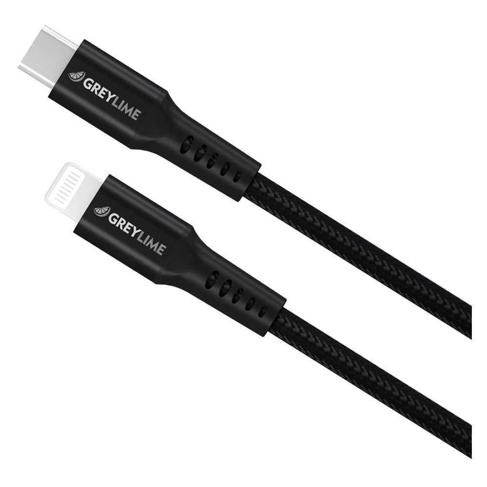 C21CL05M04 Greylime Braided USB C To Lightning Cable Black 50 Cm 1.65 Ft 2025 2