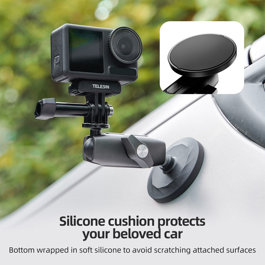 CMM 001 Telesin Aluminium Alloy Magnetic Mount For Action Cameras 7