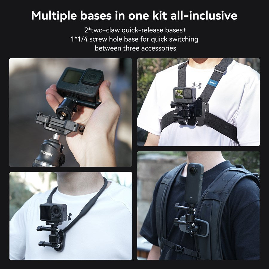 CQM 001 Telesin Quick Release Adapter Kit For Action Cameras 3