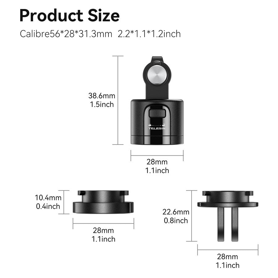 CQM 001 Telesin Quick Release Adapter Kit For Action Cameras 8