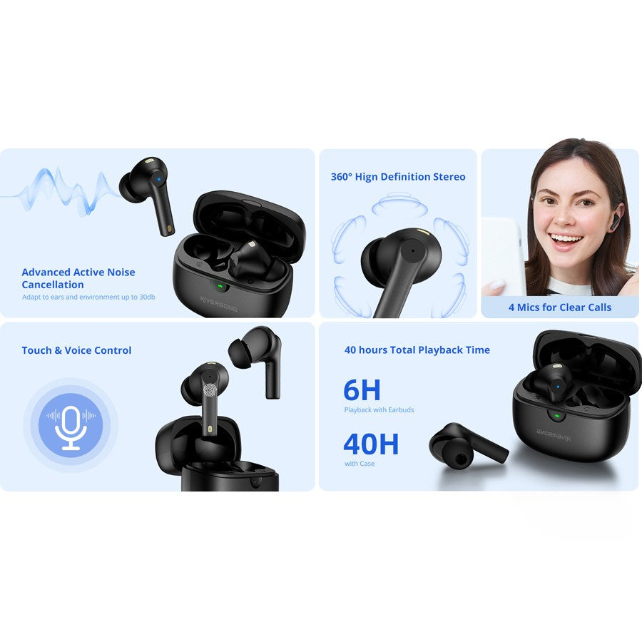 Ea271 Riversong Utopia H5 Tws Enc Earphones Ipx5 Sort 3