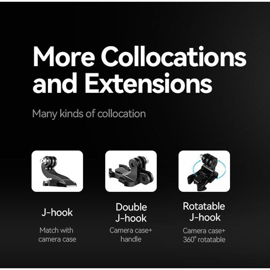 GP BPM 003 Telesin Backpack Strap Mount With Multifunctional J Hook Mount For Action Cameras 7