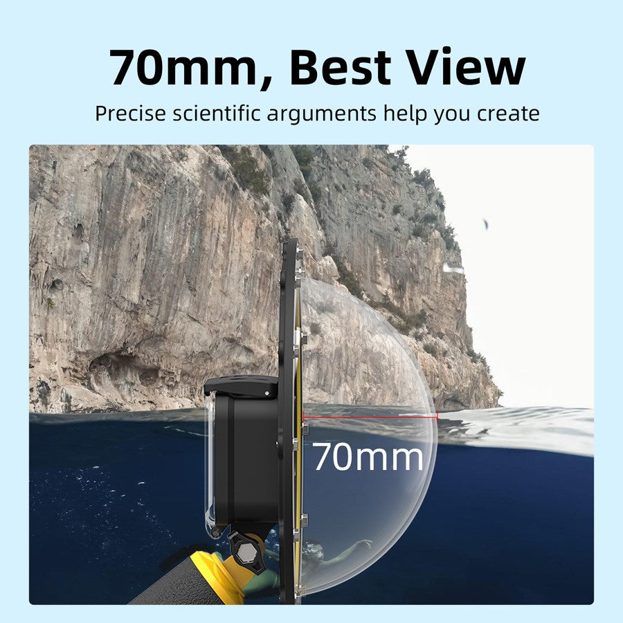 GP DMP T09 Telesin Waterproof Dome Port For Gopro Hero 13 12 11 10 9 8