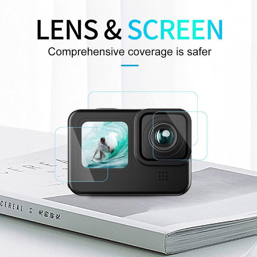 GP FLM 901 Telesin Tempered Glass Screen And Lens Protector For Gopro Hero 12 11 10 9 5