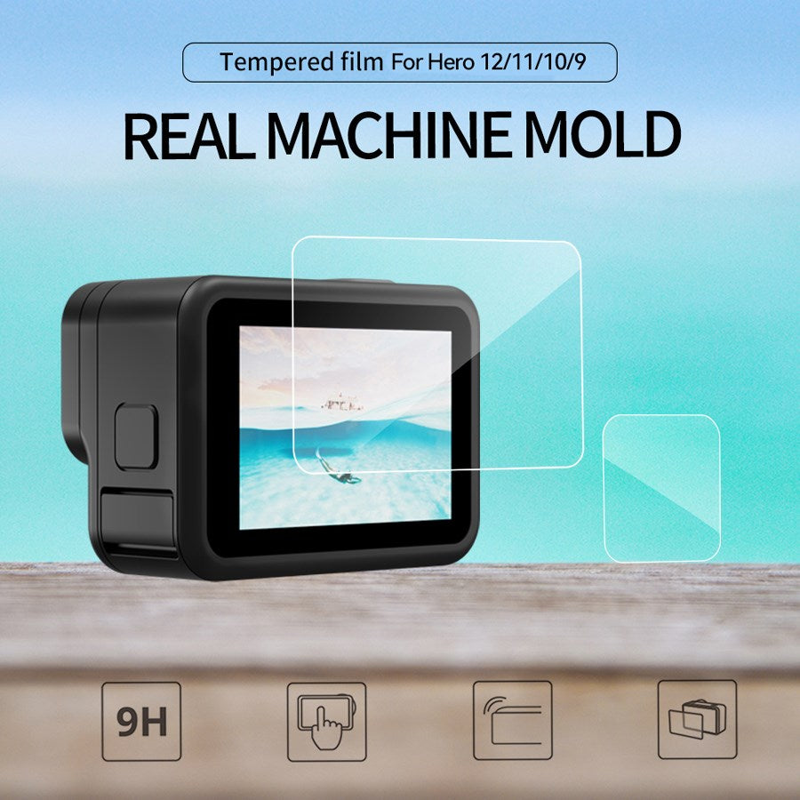 GP FLM 901 Telesin Tempered Glass Screen And Lens Protector For Gopro Hero 12 11 10 9 7