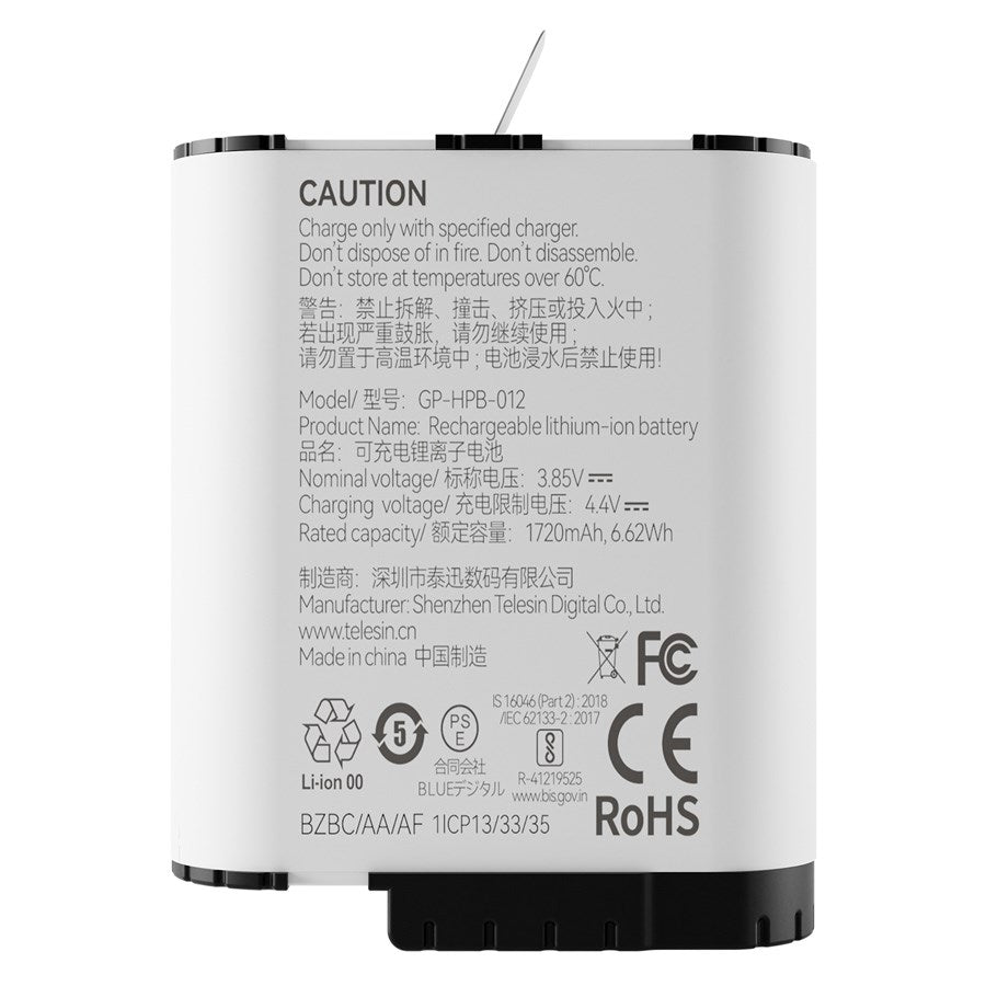 GP HPB 012 Telesin Stamina Battery For Gopro Hero 9 10 11 12 Can Working In Minus 15℃ Environment 2