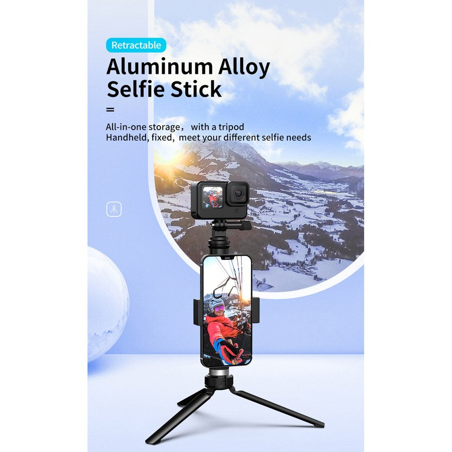 GP MNP 090 S Telesin Selfie With Aluminum Monopod Aluminum Tripod Stand For Action Cameras 4