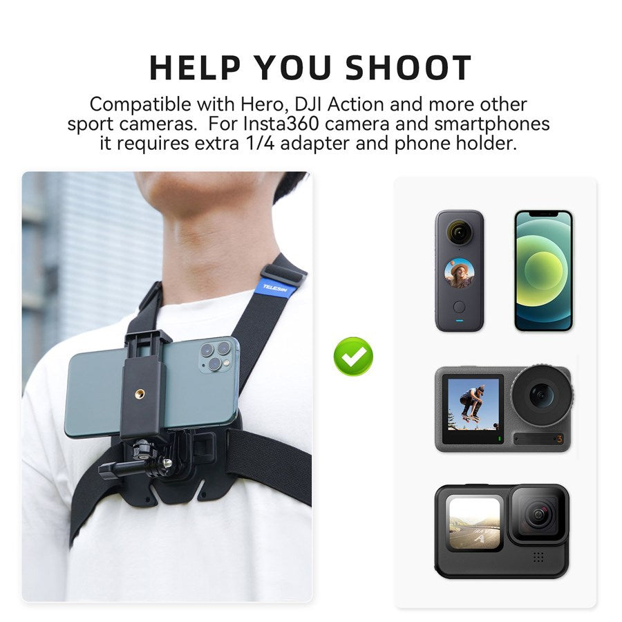 GP UCS 001 Telesin Vest Chest Strap For Action Cameras 4