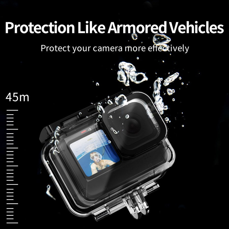 GP WTP 901 Telesin 45M Waterproof Case For Gopro Hero 13 12 11 10 9 4