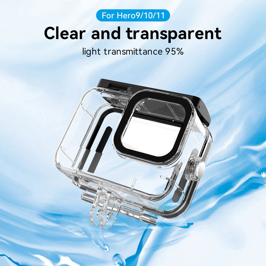 GP WTP 904 Telesin 45M Waterproof Case Diving Lens Kit Purple Red Magenta Gopro Hero 13 12 11 10 9 5