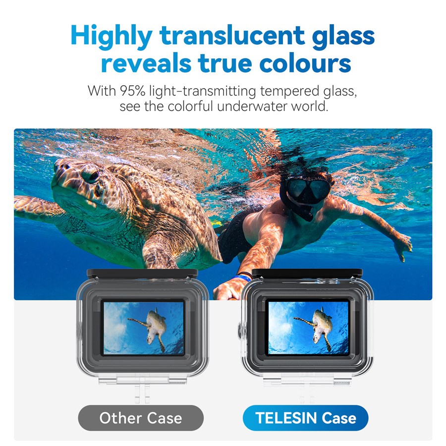 GP WTP 905 Telesin 45M Waterproof Multi Scene Protective Shel For Gopro Hero 13 12 11 10 9 6