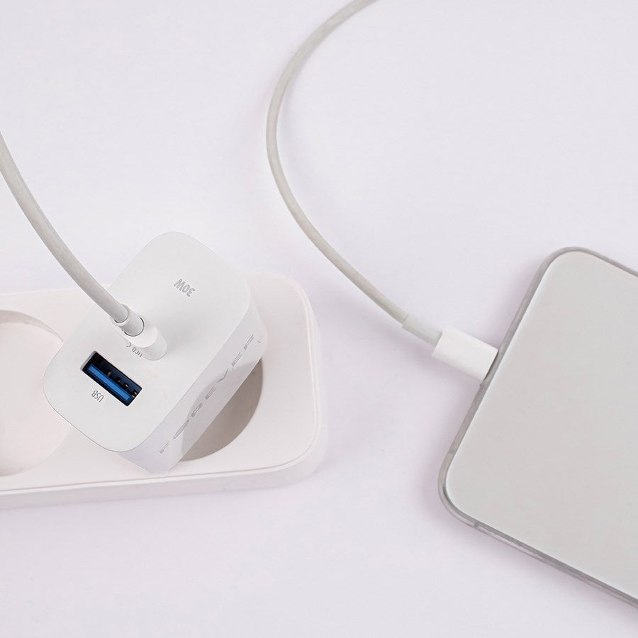 Gsm172201 Forever 30W Charger, 1 X USB C PD & 1 X USB A QC, White 4