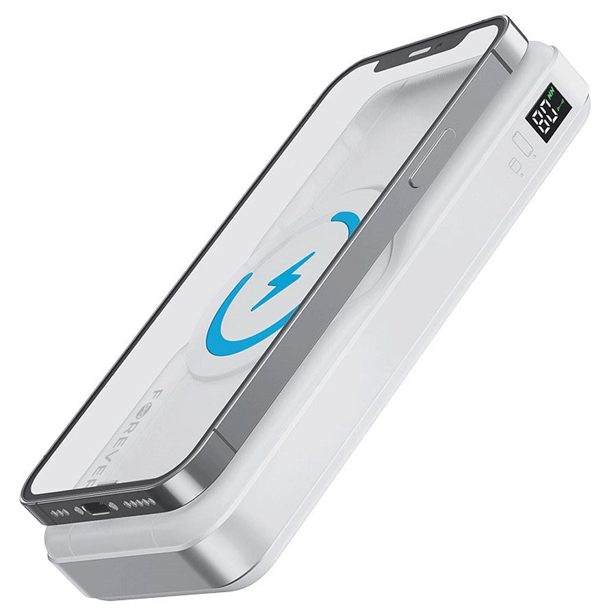GSM184922 Forever MATB 300 10.000 Mah 3 I 1 Magsafe Powerbank, Hvid 1 (1)