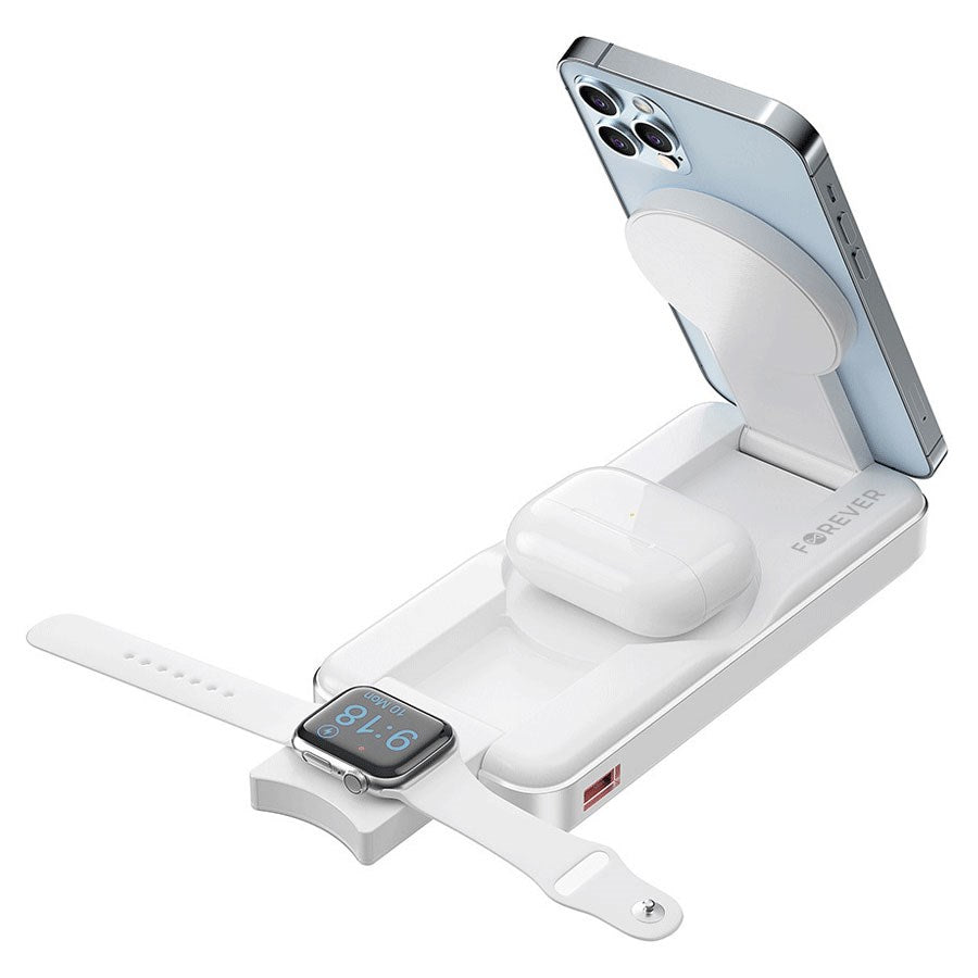 GSM184922 Forever MATB 300 10.000 Mah 3 I 1 Magsafe Powerbank, Hvid 4 (1)
