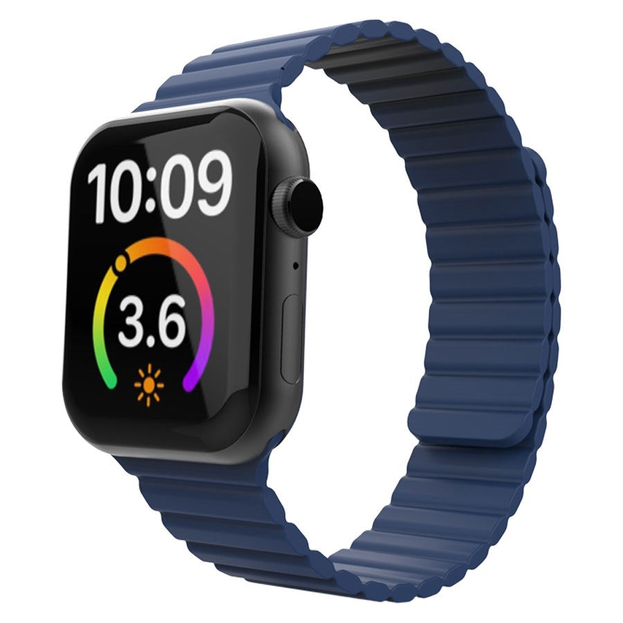 LPAW085 Lippa Apple Watch Magnetisk Silikonerem 38 40 41 Navyblå 1 Removebg