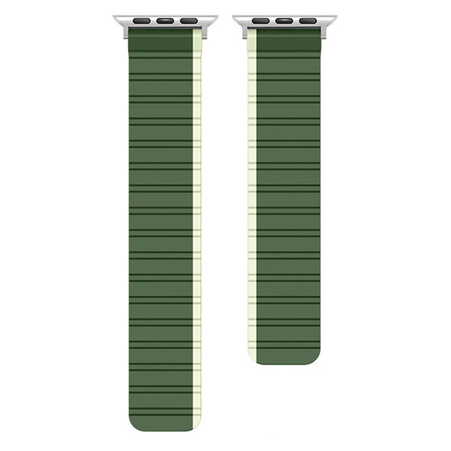 LPAW116 Lippa Apple Watch Magnetisk Silikonerem 42 44 45 49, Grøn Lysegrøn 2