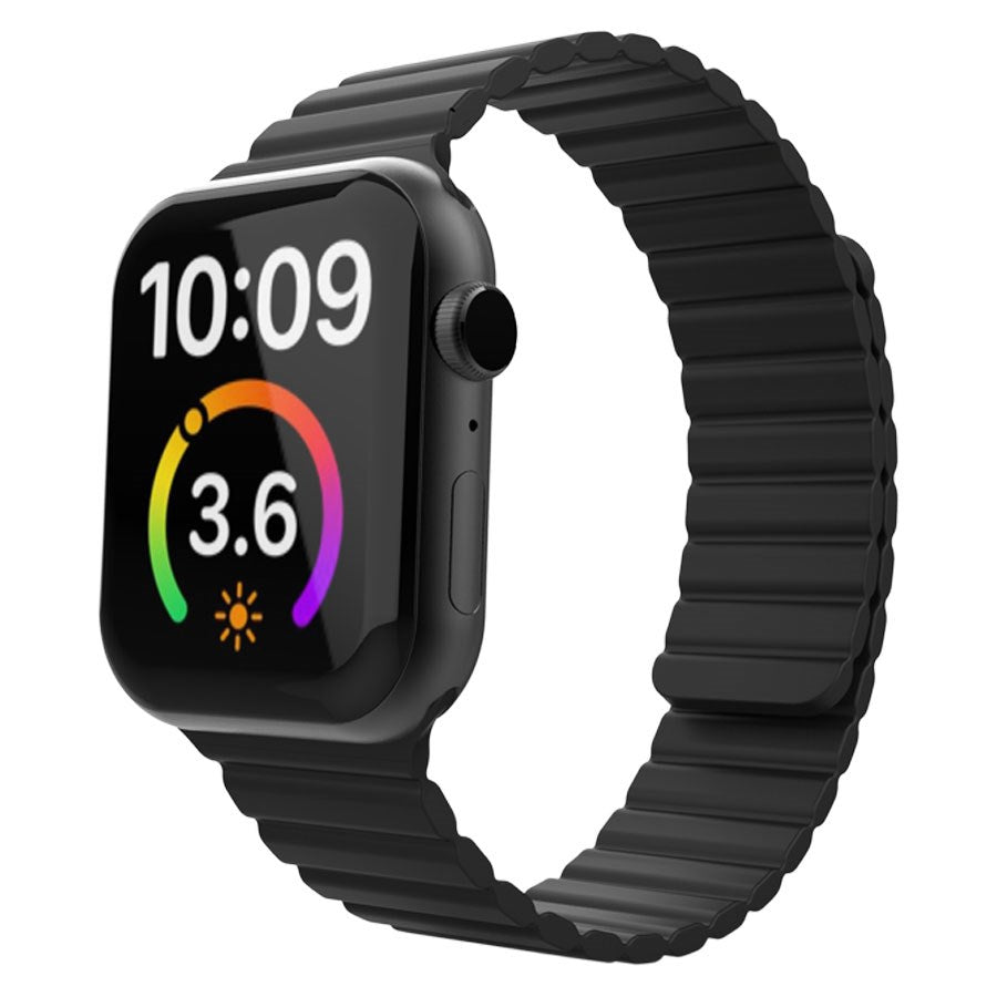 LPAW121 Lippa Apple Watch Magnetisk Silikonerem 42 44 45 49 Sort 1 Removebg