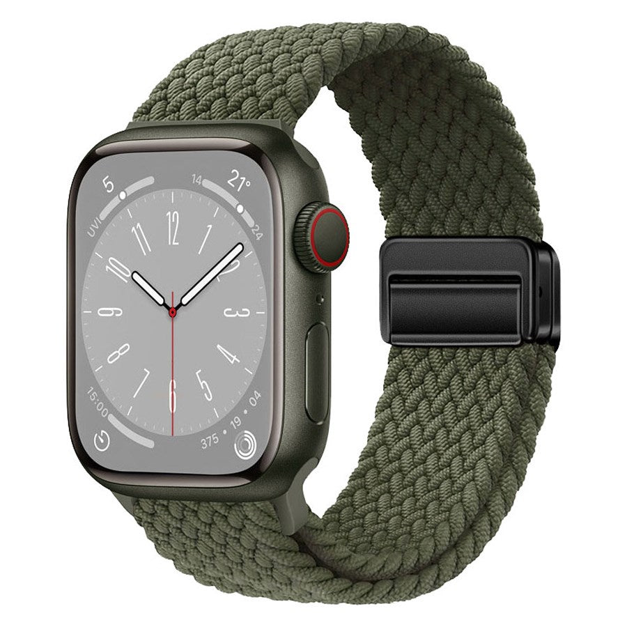 LPAW139 Lippa Apple Watch Nylon Strap Incl. Magnetic Lock 38 40 41 42Mm (Series 10), Green 1