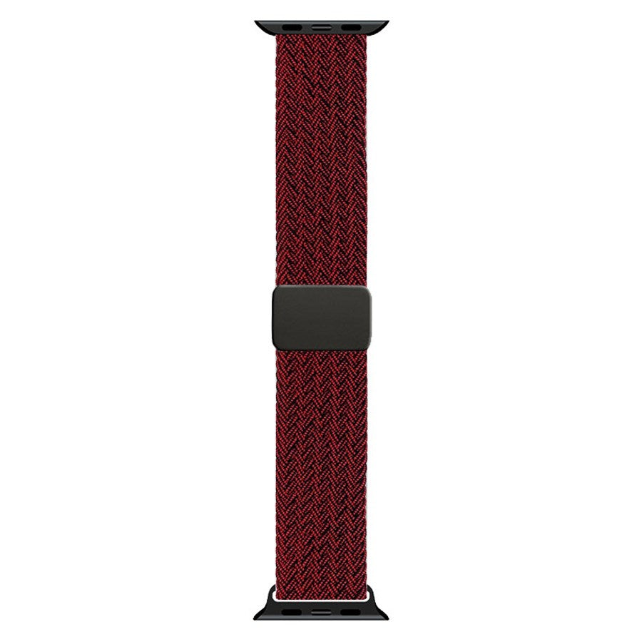LPAW146 Lippa Apple Watch Nylon Strap Incl. Magnetic Lock 42 (Series1,2,3) 44 45 46 49Mm, Red 4