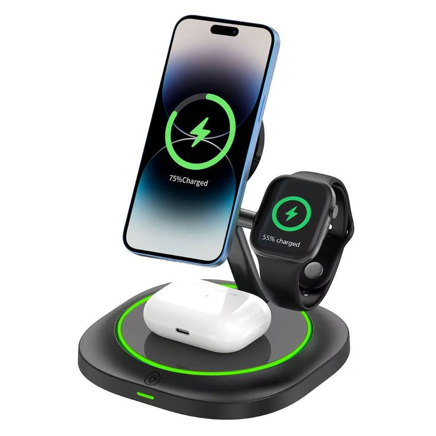 LPWCS01 Lippa 3 In 1 15W Wireless Charger Stand, Black 2