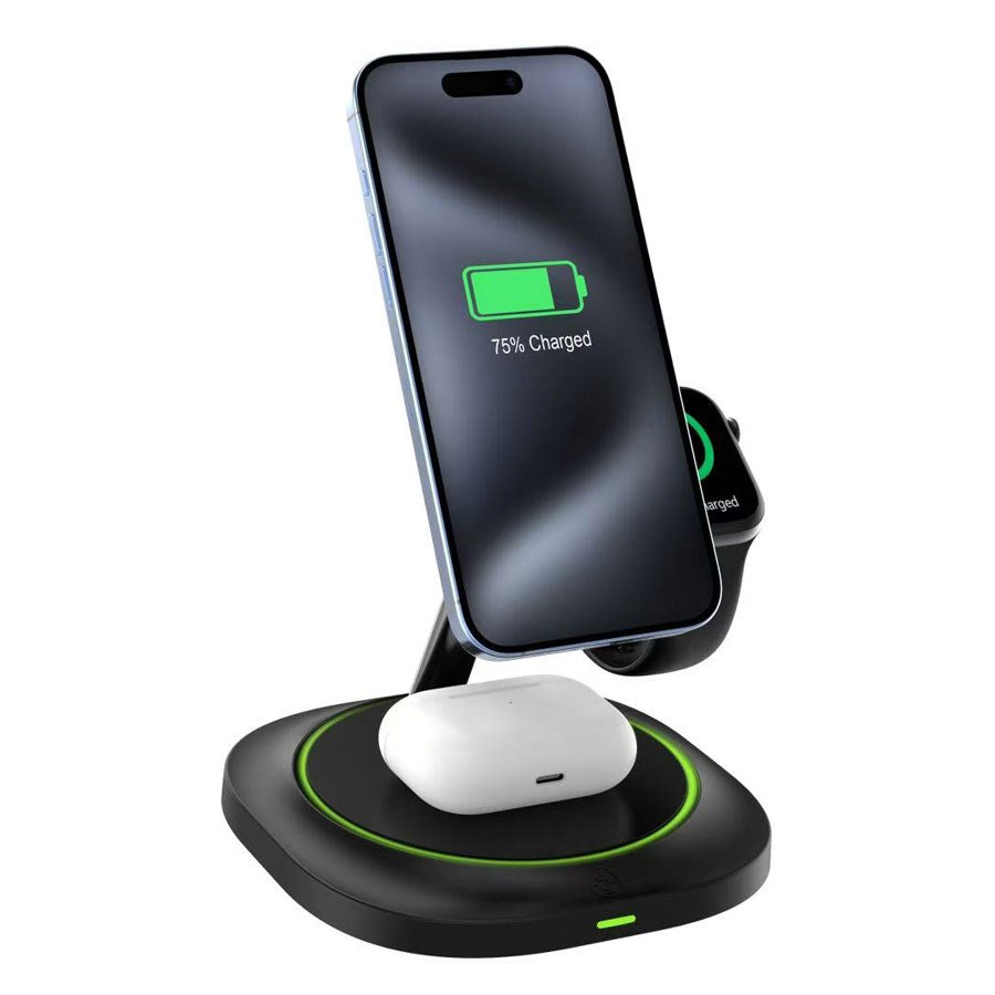 LPWCS01 Lippa 3 In 1 15W Wireless Charger Stand, Black 3
