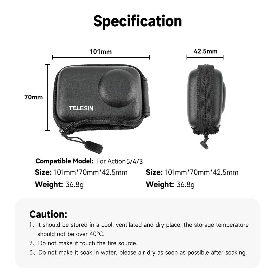 OA BAG 002 Telesin Protective Bag For DJI Osmo Action 3 4 5Pro 10