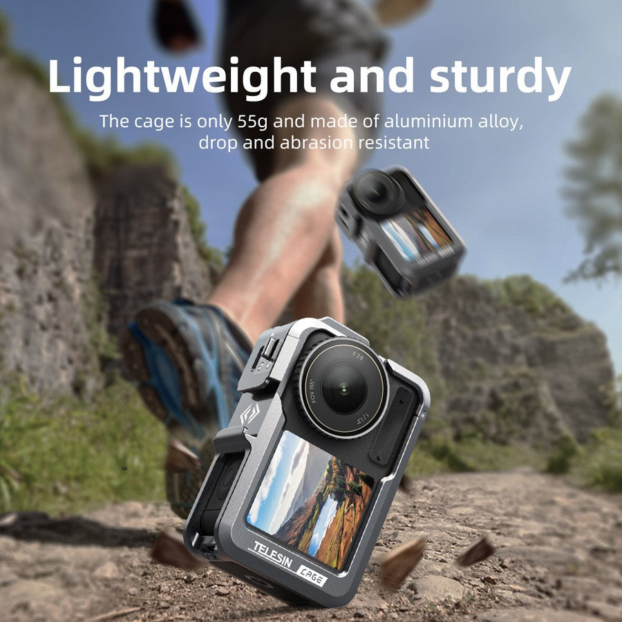 OA FMS 004 Telesin Metal Cage For DJI Osmo Action 3 4 5