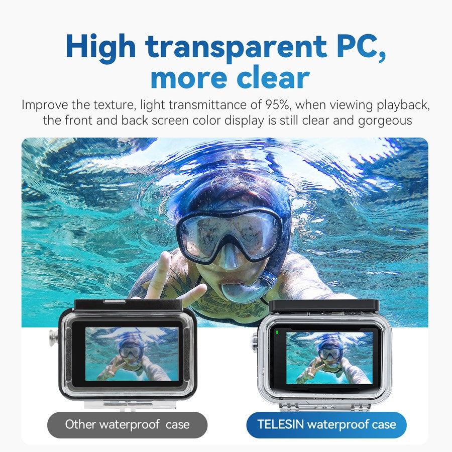 OA WTP 003 Telesin Waterproof Case For DJI Osmo Action 3 4 5Pro 9
