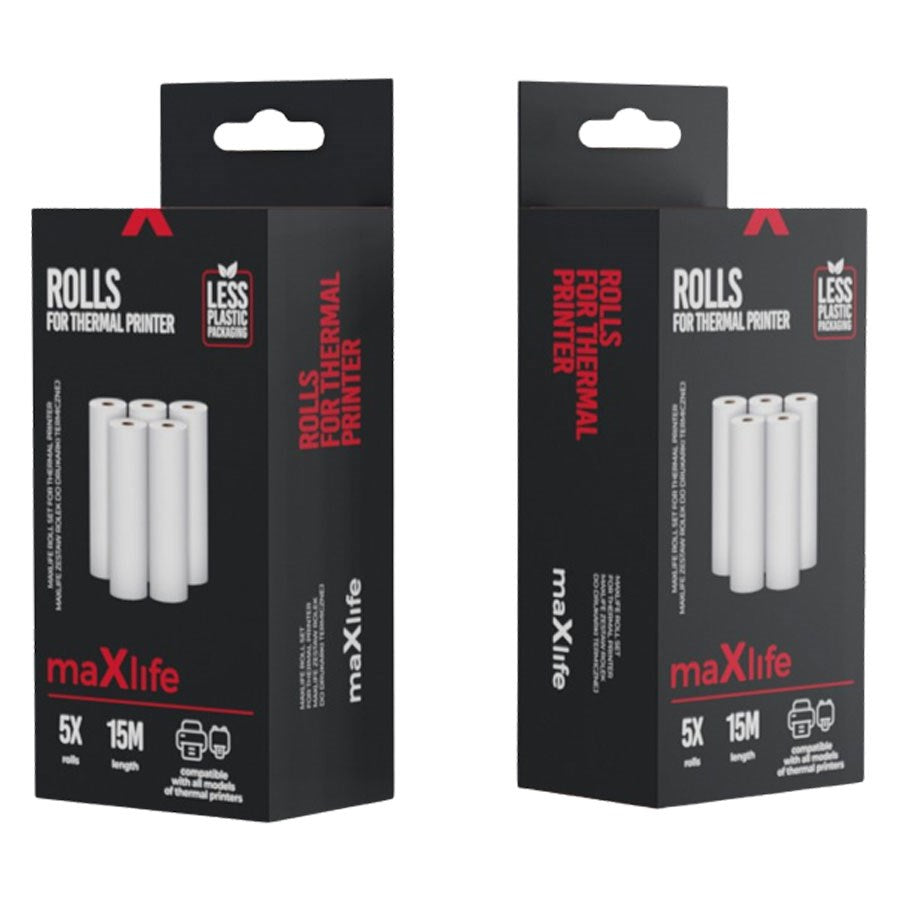 OEM0200508 Maxlife 5X3m Papirruller Til Termisk Bluetooth Printer 01 1